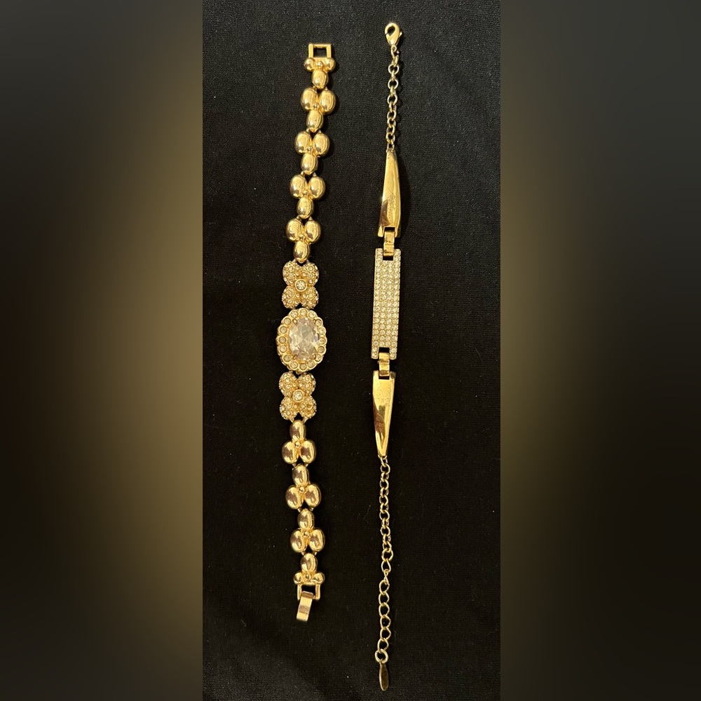 Golden white stone bracelets